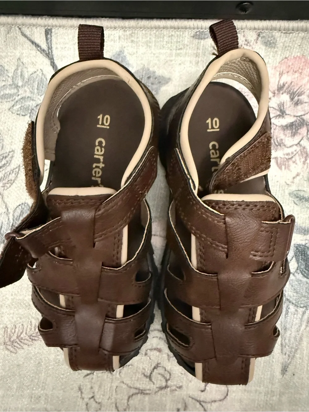 Carter's Boys Brown Strapped Fisherman Sandals